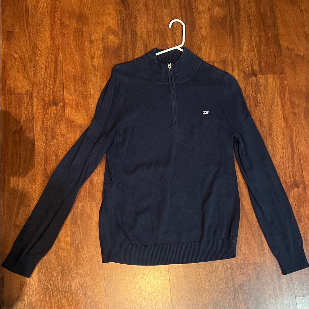 size large navy vineyard vines women’s quarter zip